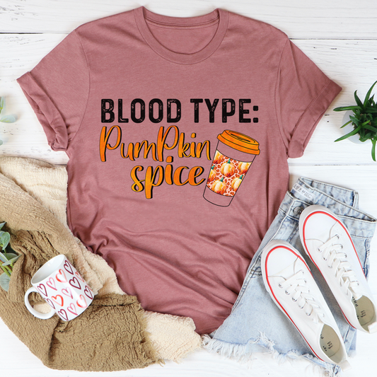 Blood Type Pumpkin Spice T-Shirt