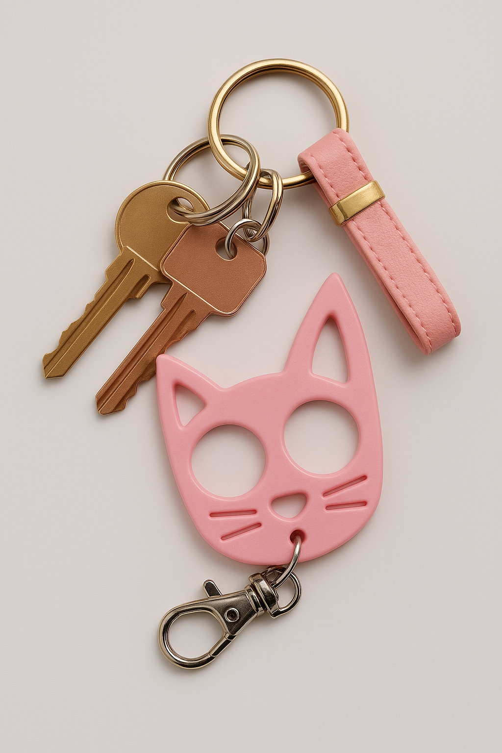 1Kitty 2 Finger Ring Keychain