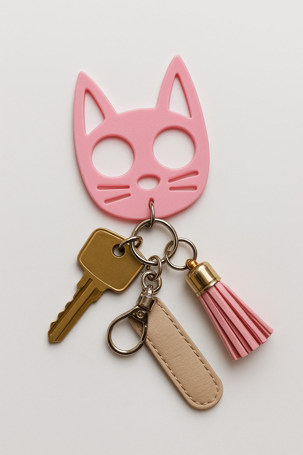 1Kitty 2 Finger Ring Keychain